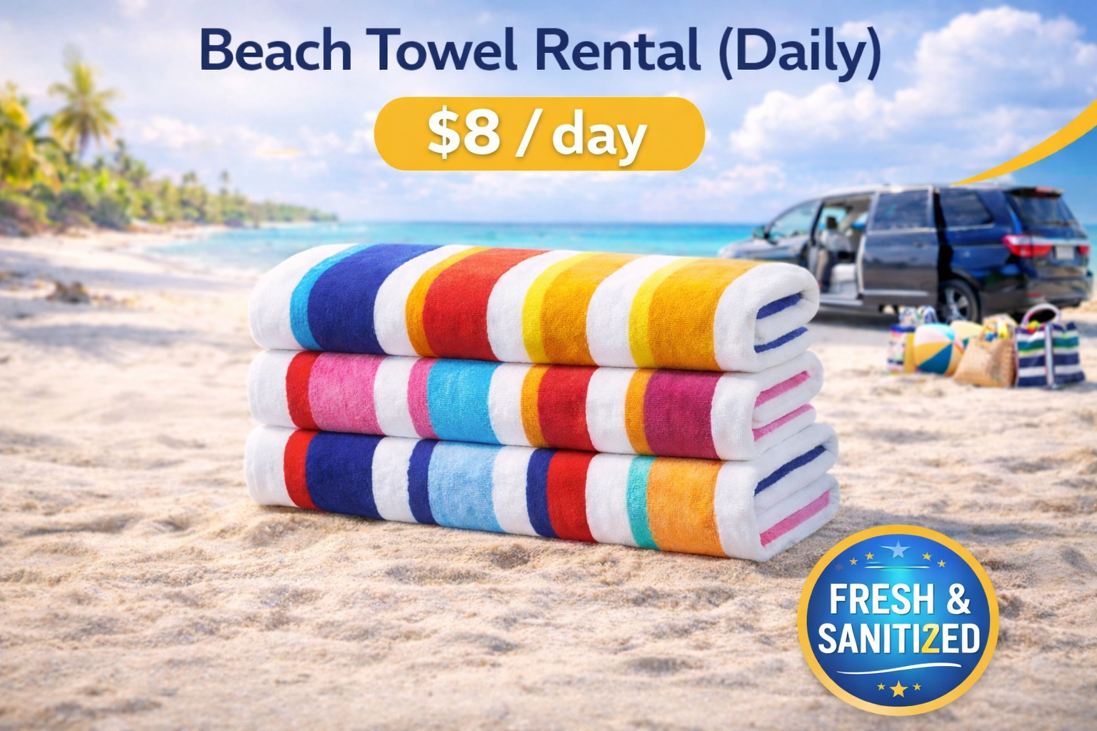 Beach Towel Rentals (Daily)